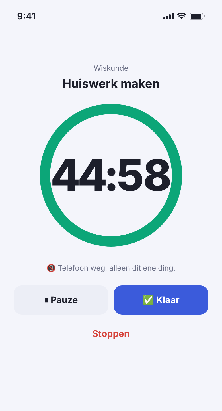 Focus-timer van Toetz